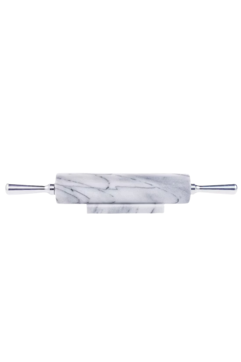 Artifacts Marble Rolling Pin with Aluminum Handles, Alternate, color, White Matte