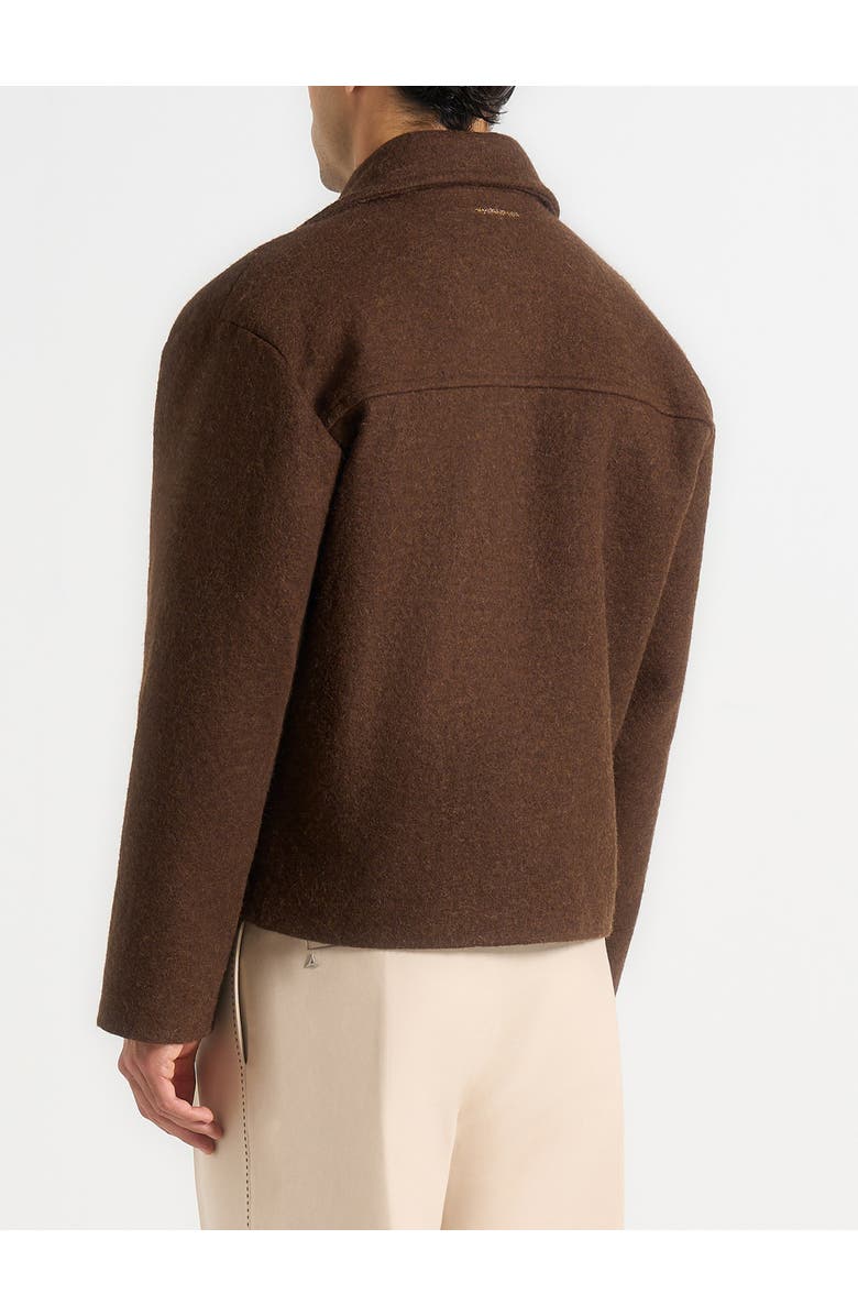 Manière De Voir Mika Unisex Double Breasted Jacket, Alternate, color, Brown