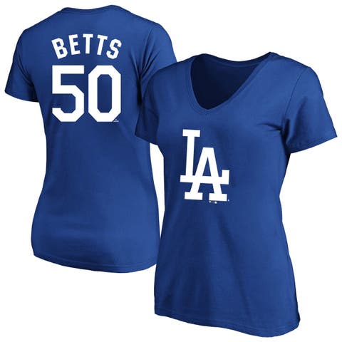 Women's Profile Mookie Betts Royal Los Angeles Dodgers Plus Size Name & Number T-Shirt