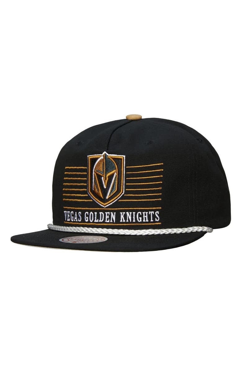 Mitchell & Ness Men's Mitchell & Ness Black Vegas Golden Knights Ascend Deadstock Snapback Hat, Main, color, Black