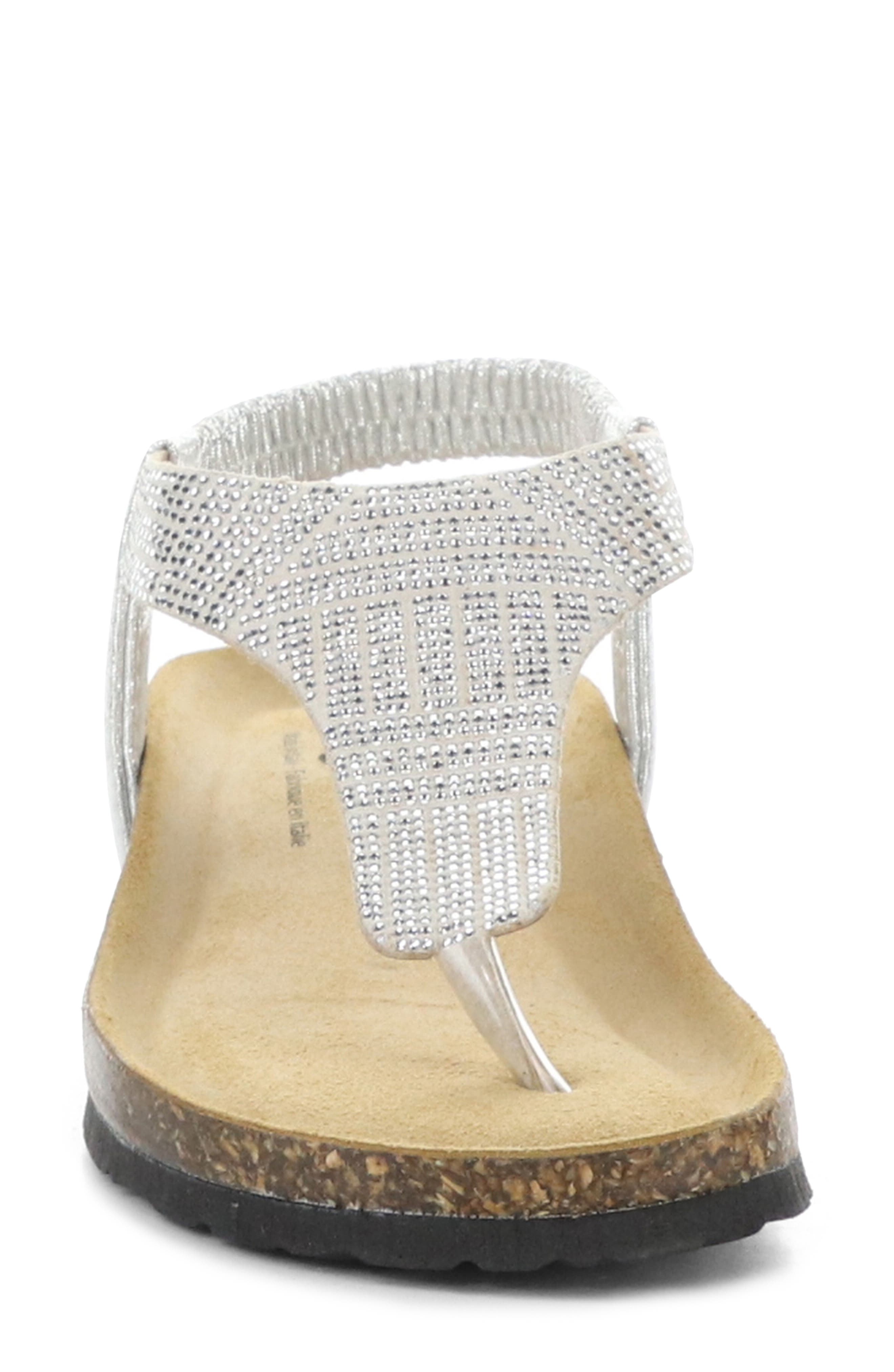 Lila Sandal, Alternate, color, SILVER BEADED LAMINATO