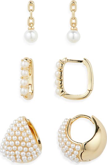 Chelsea28 Pairs of Demi Fine Faux Pearl Earrings Nordstrom