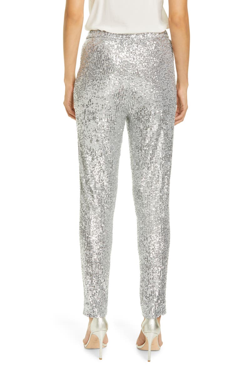 St. John Evening Starlight Sequin Mesh Pants, Alternate, color, 
