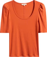 Madewell Puff-Sleeve Scoop Neck T-Shirt