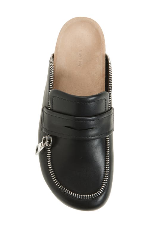 Jw Anderson Biker Loafer Slipper-mule In Black Leather In Black