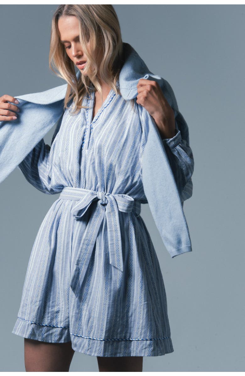 The Shirt by Rochelle Behrens The Taryn Dress, Alternate, color, Blue Tribal Stripe