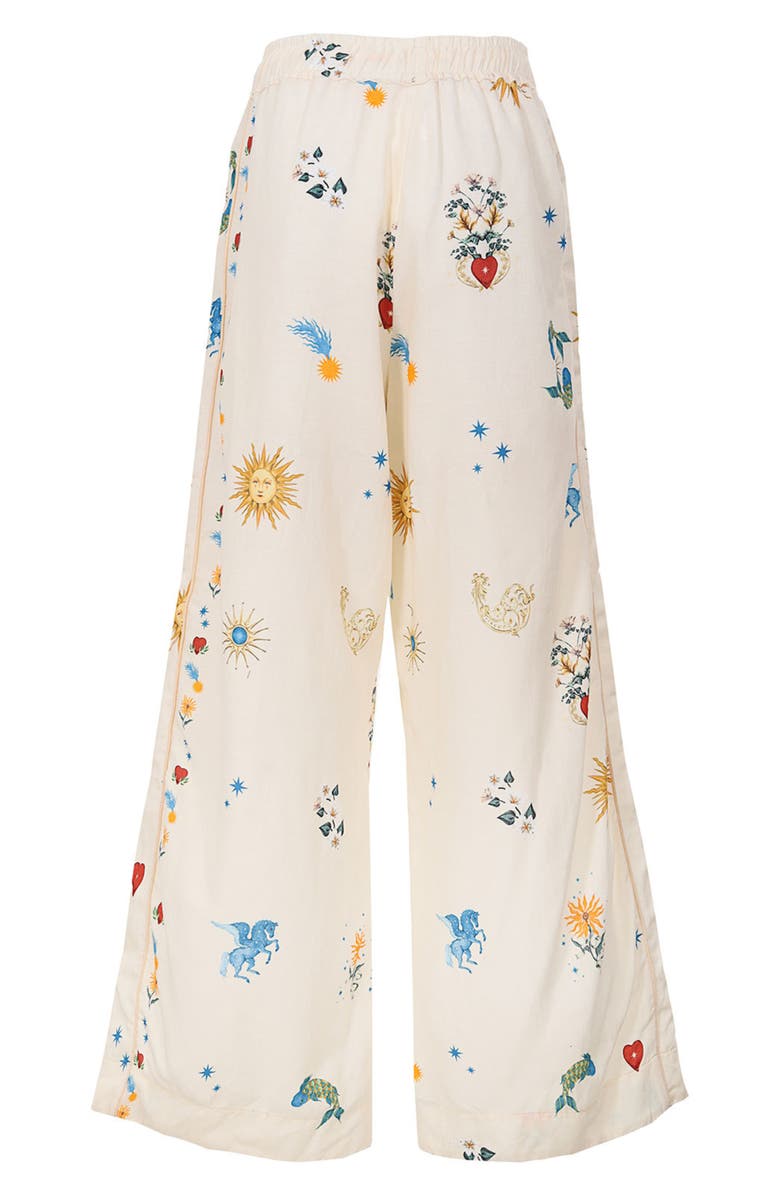 Agua Bendita Janis Solstice Cover-Up Pants, Alternate, color, White