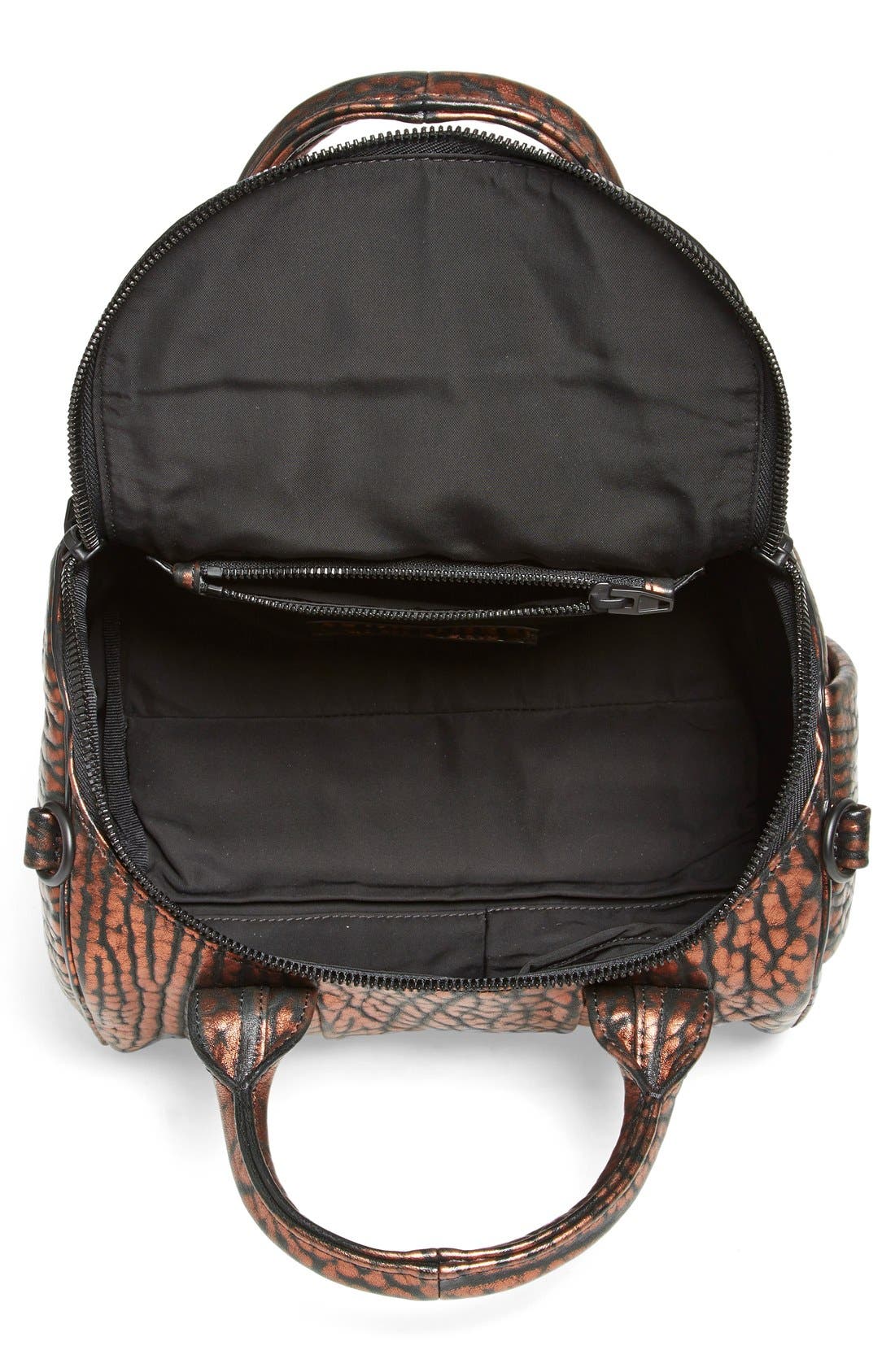 'Rockie Dumbo - Matte Black' Lambskin Leather Satchel, Alternate, color, BRONZE/ BLACK
