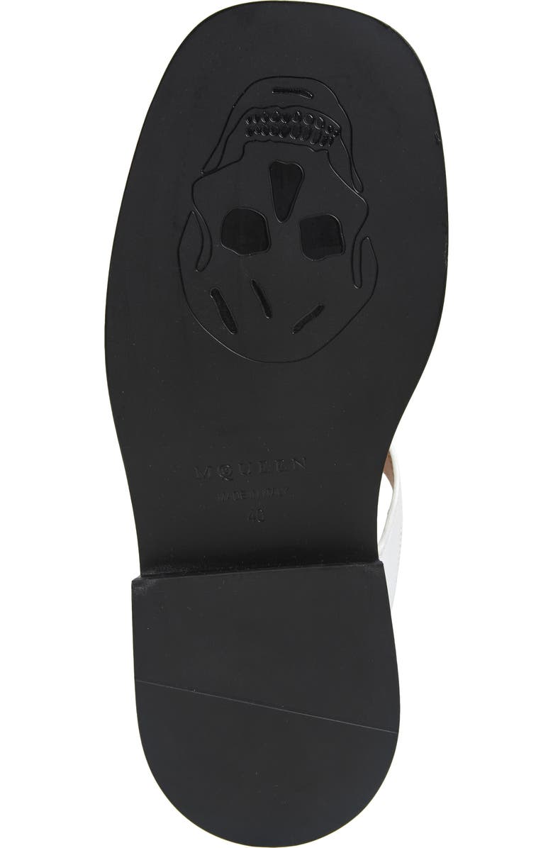 McQueen T-Bar Fisherman Sandal, Alternate, color, White/ Silver