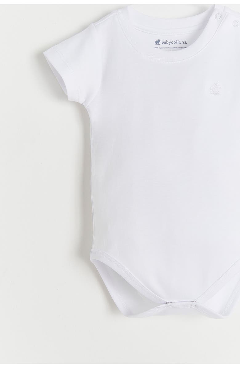 Babycottons Pima Colors Bodysuit for Infant, Alternate, color, White