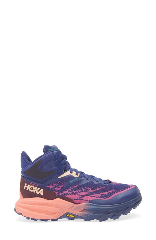 Hoka Speedgoat 5 Gtx Gore-tex® Waterproof Trail Running Shoe In Bellwether Blue/camellia