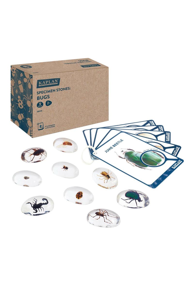 Specimen Stones Bugs - 9 Pieces, Main, color, Clear