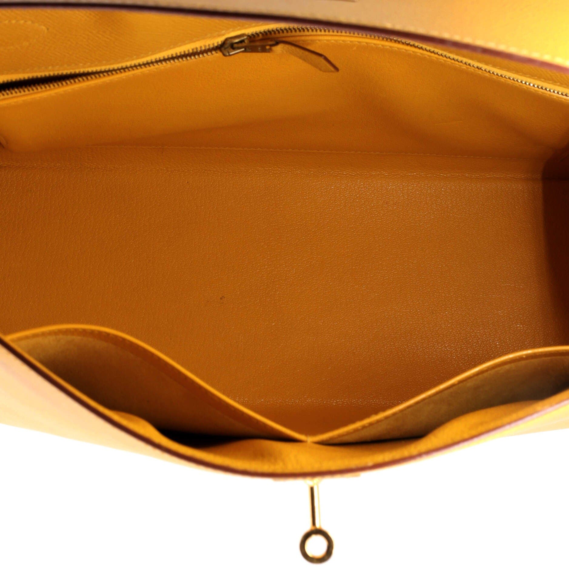Kelly Handbag Yellow Courchevel with Gold Hardware 32, Alternate, color, Soleil