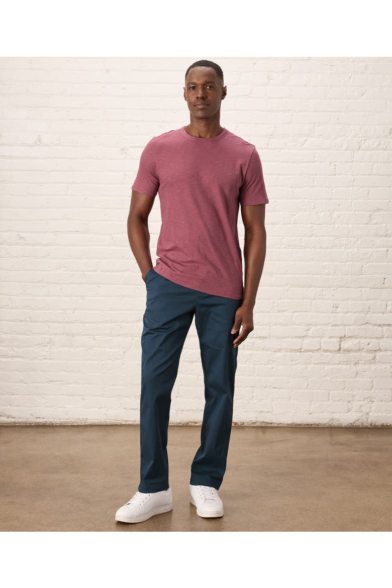 Organic Cotton Featherweight Slub Crew Tee, Alternate, color, Mauve