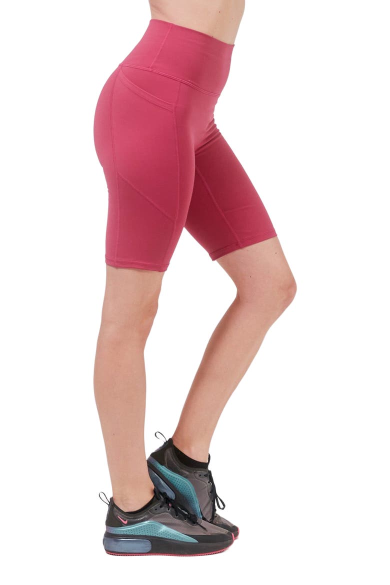 Making Moves Cloudlux Pocket Biker Shorts 8.5", Alternate, color, Fuschia