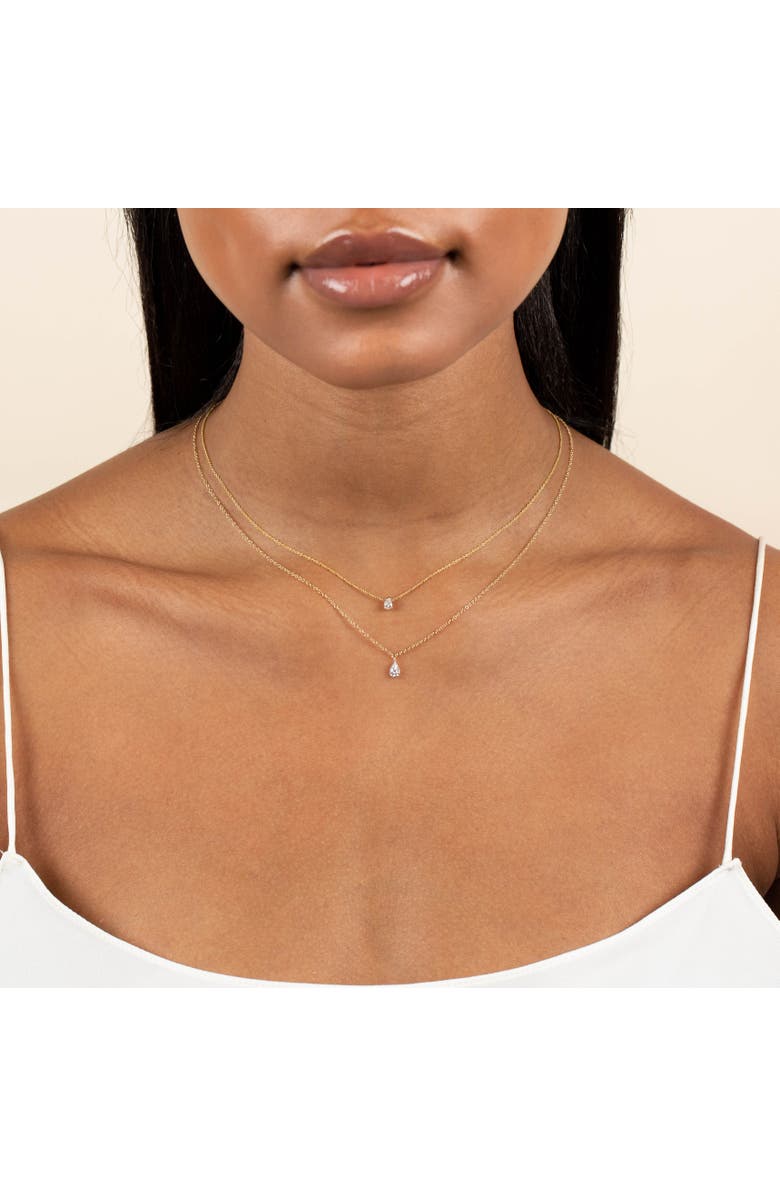 BY ADINA EDEN Diamond Teardrop Necklace 14K, Alternate, color, 14K Gold