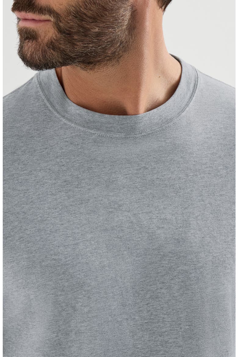 Cotton jersey long sleeve crew neck T-shirt, Alternate, color, Grey