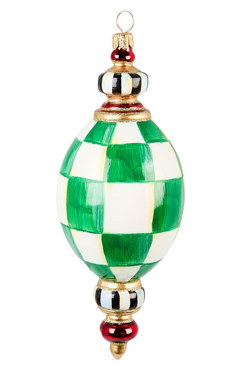 Check It Out Oval Drop Glass Ornament