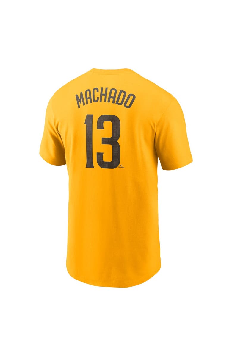 Nike Men's Nike Manny Machado Gold San Diego Padres Fuse Name & Number T-Shirt, Alternate, color, Gold