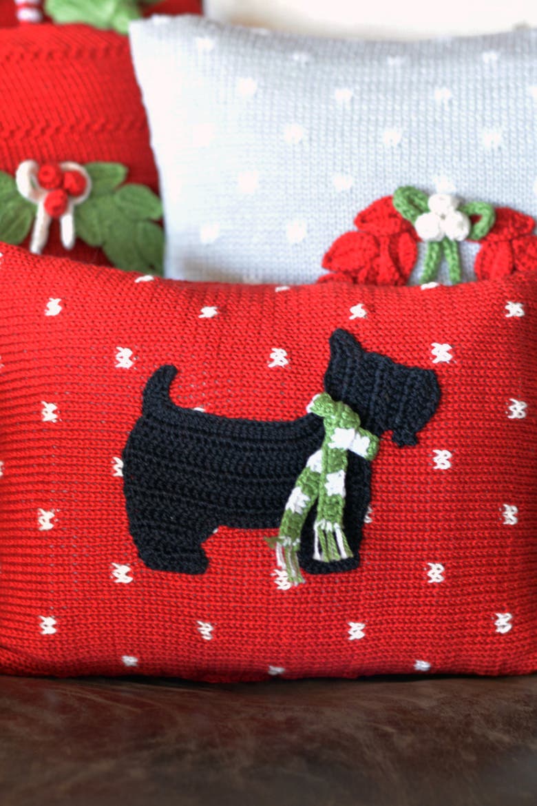 Scottie Dog Mini Pillow, Alternate, color, Red