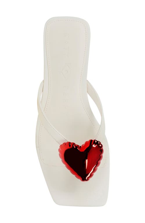 Katy Perry The Camie Heart Flip Flop In Optic White