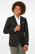OppoSuits x Minecraft Kids' Daily Slim Fit Black Stretch Sport Coat