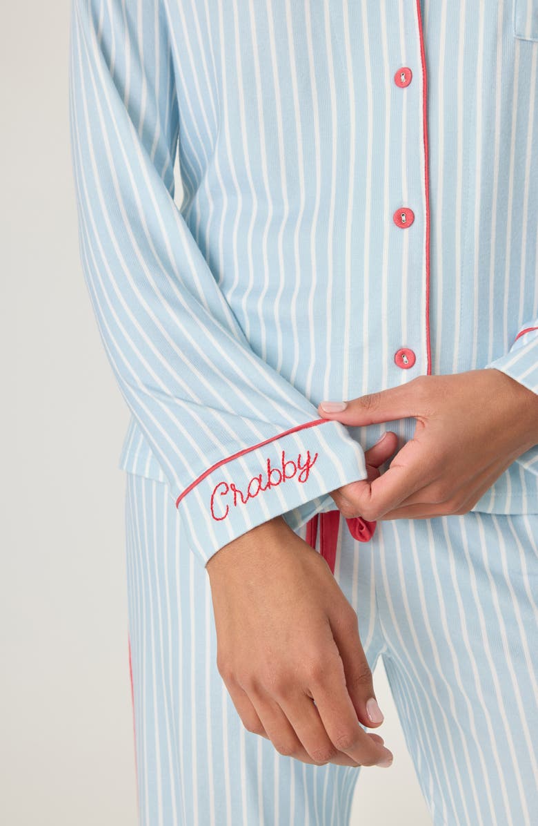 PJ Salvage Martime Pajamas with Sleep Mask, Alternate, color, 