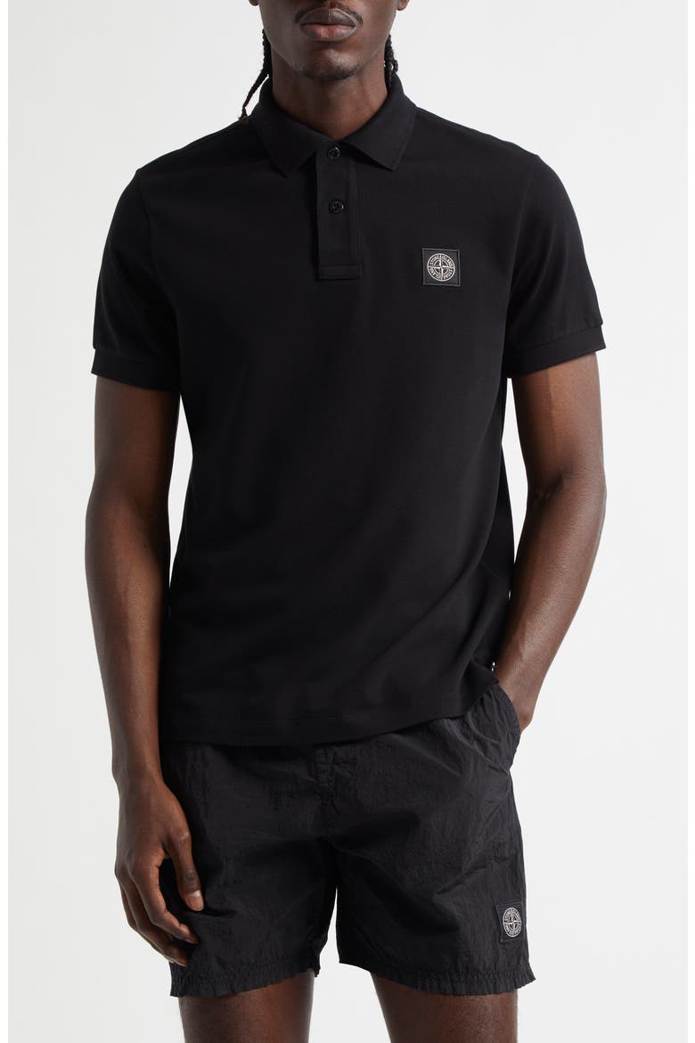2SC18 Slim Fit Piqué Polo, Main, color, V0029 BLACK