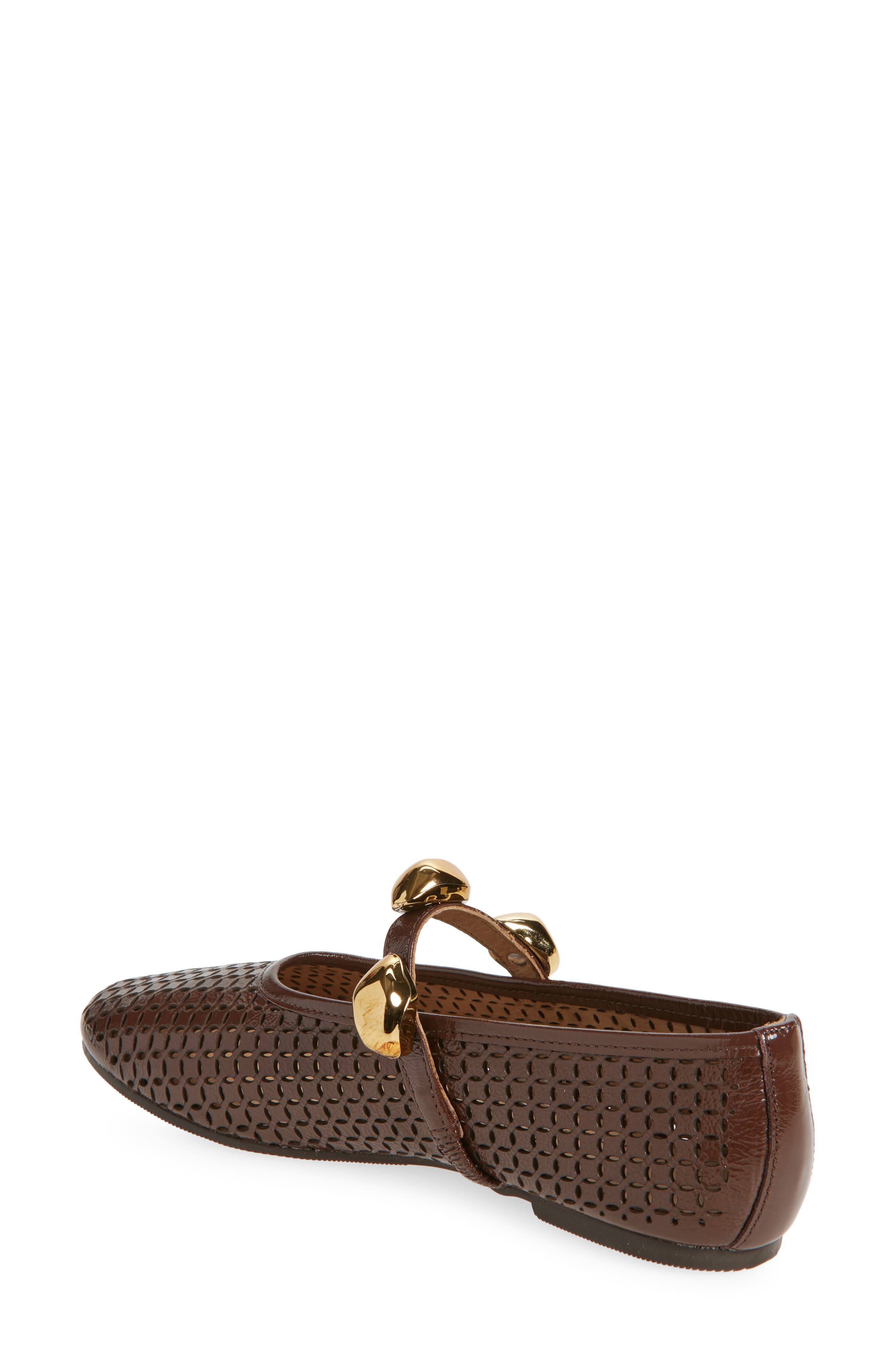 KOKO + PALENKI Shia Mary Jane Flat, Alternate, color, Brown Leather
