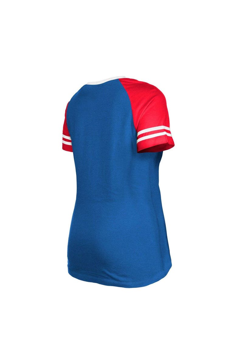 New Era Women's New Era  Royal Buffalo Bills Throwback Raglan Lace-Up T-Shirt, Alternate, color, Royal