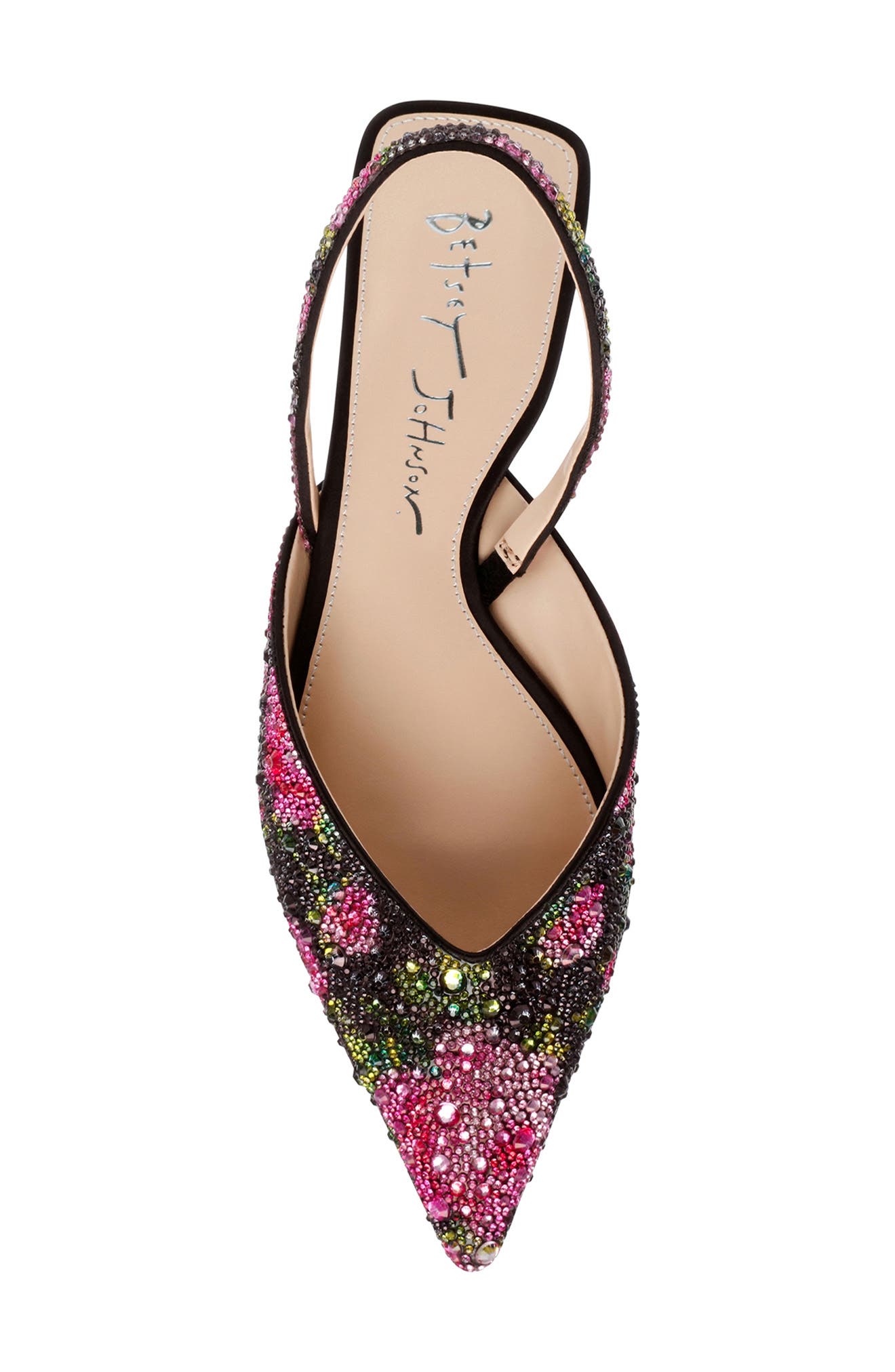 Betsey Johnson Vance Pointed Toe Slingback Flat, Alternate, color, 