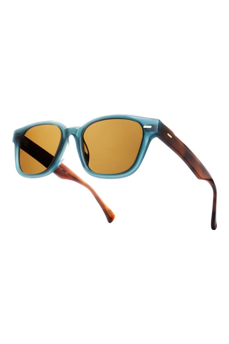 Carby 53mm Polarized Round Sunglasses, Alternate, color, CITRUS/ VIBRANT BROWN POLAR