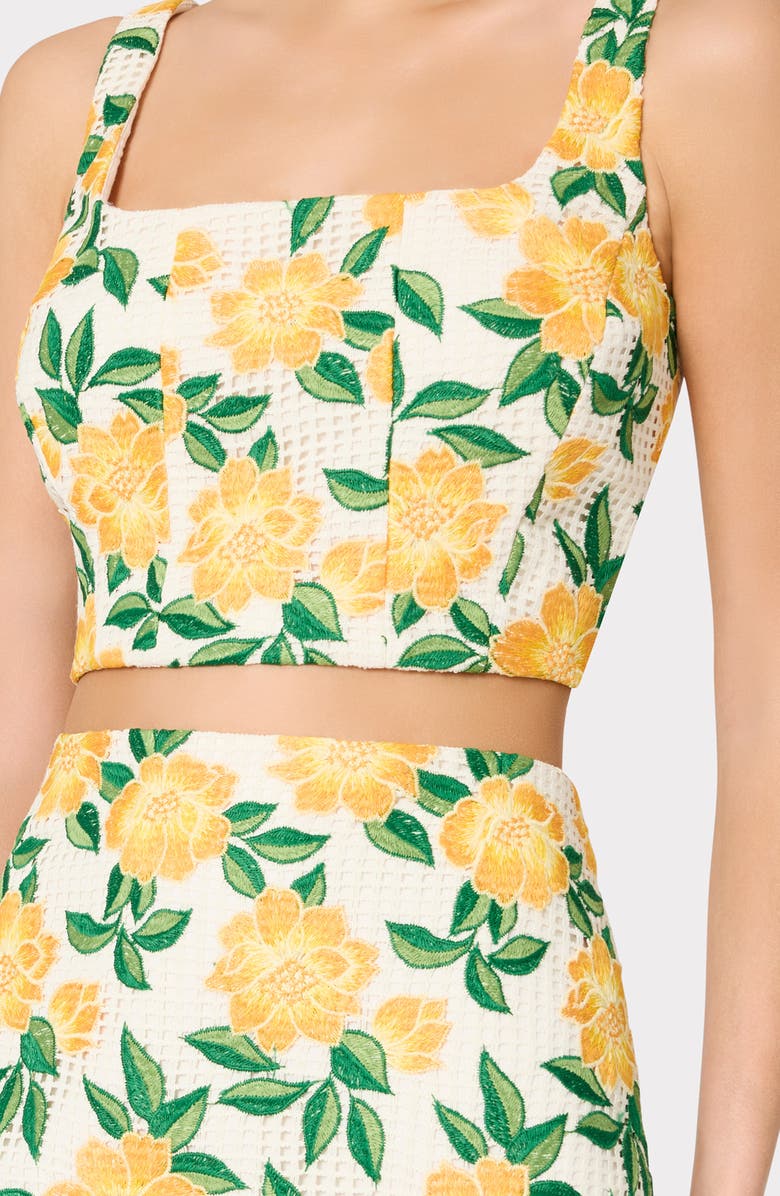 Milly Mel Flower Embroidery Crop Top, Alternate, color, 