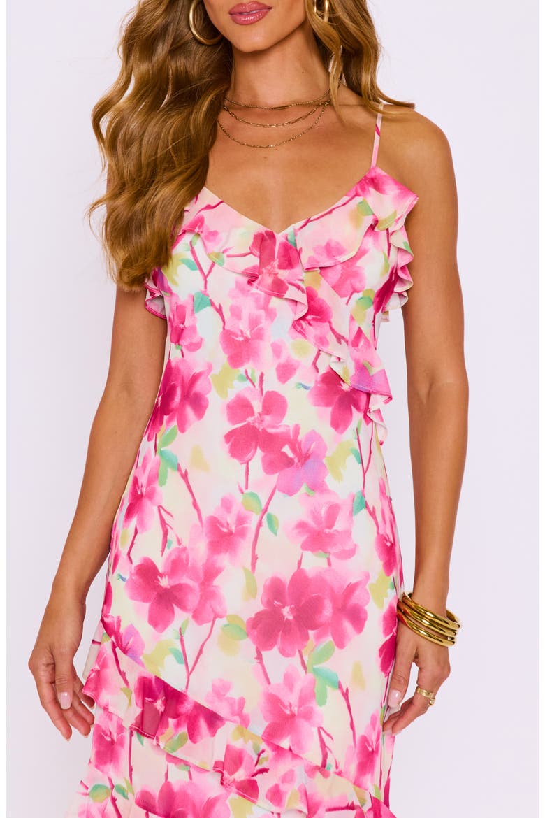 Sylvie Floral Print Sleeveless Maxi Dress, Alternate, color, PINK FLORAL