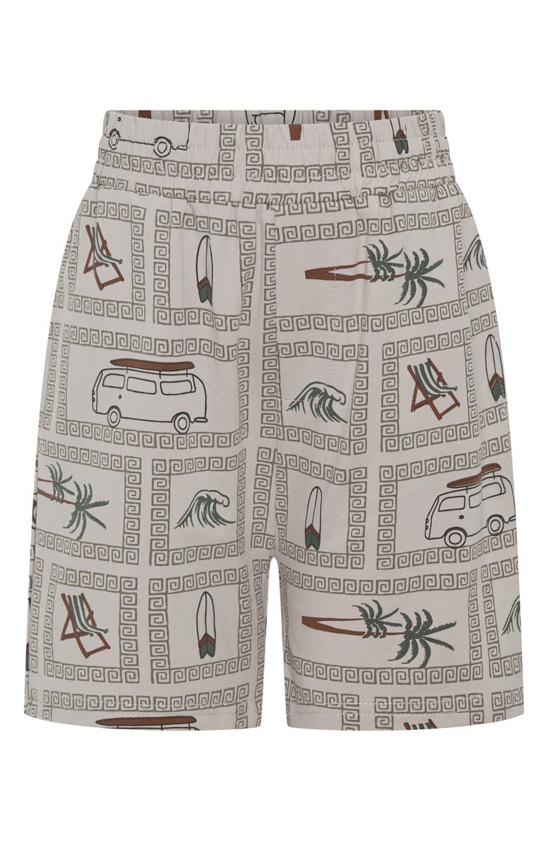 TINY TRIBE Kids' Surfing Life Print Shorts, Main, color, Grey