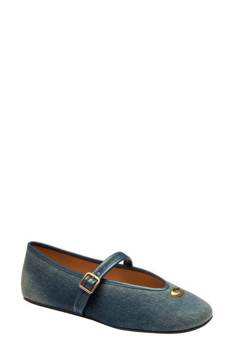 Sculpted C Denim Mary Jane Flat (Women)