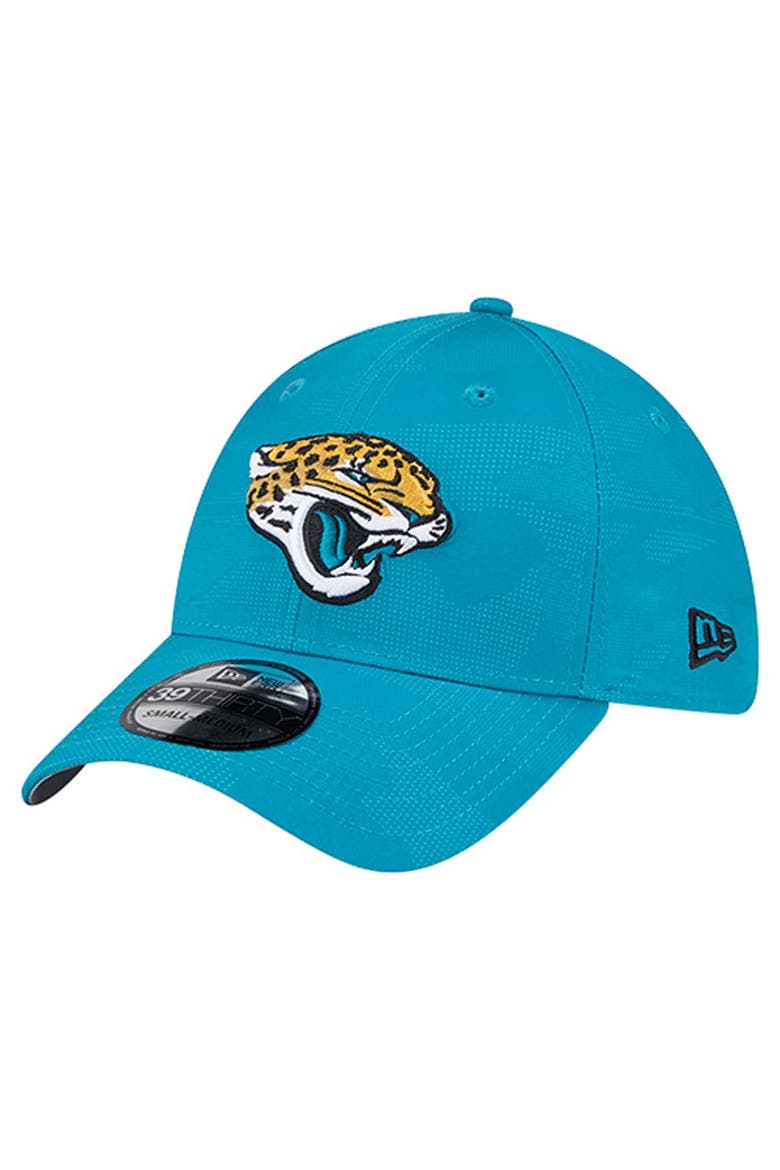 Men's New Era  Teal Jacksonville Jaguars Tonal Camo 39THIRTY Stretch Fit Hat, Alternate, color, Teal