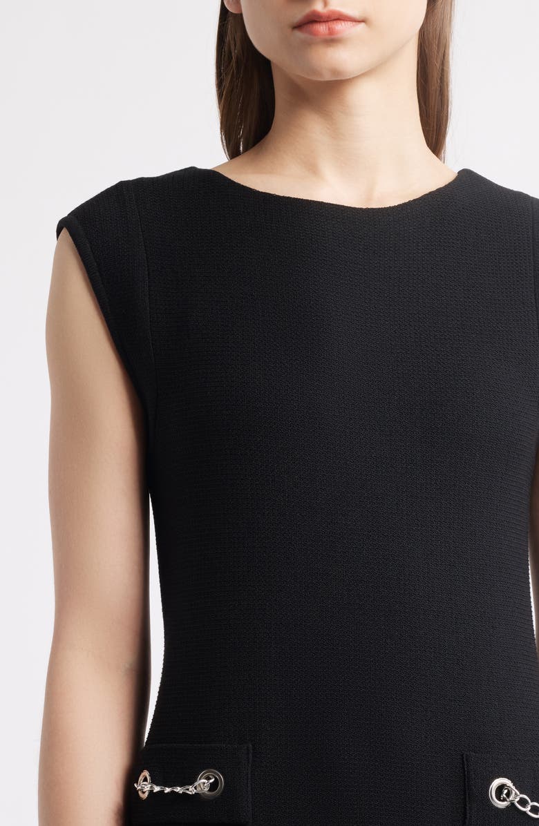 Ming Wang Chain Detail Sheath Dress, Alternate, color,