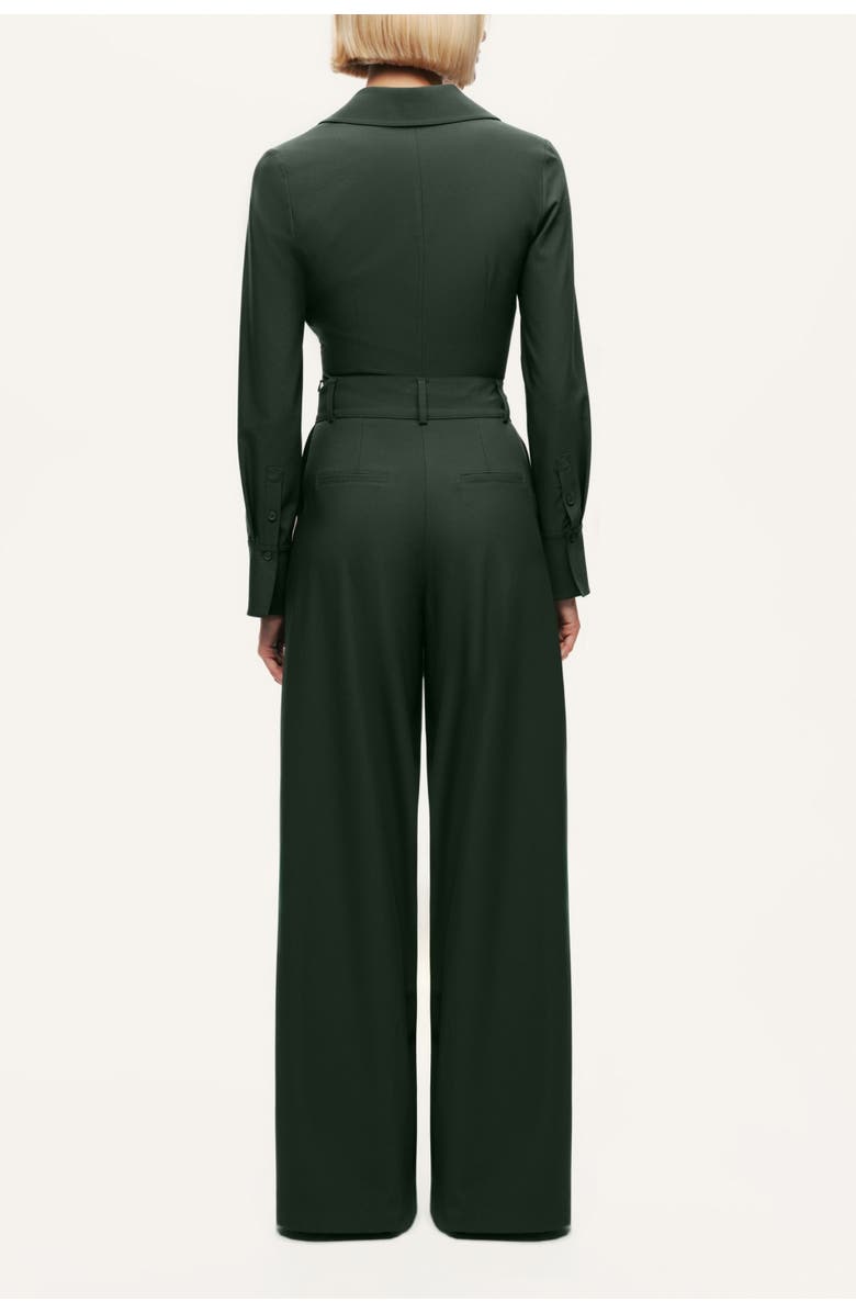 Nocturne Fluid Wide-Leg Pull-On Pants, Alternate, color, Dark Green