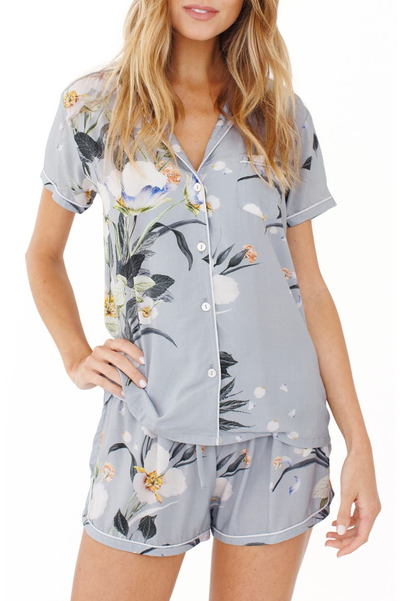 Floral Print Short Pajamas, Main, color, LOVESTONED