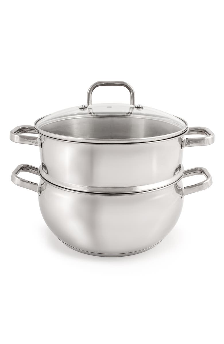 BergHOFF Stainless Steel Belly 3-Piece Steamer Set, Main, color, 