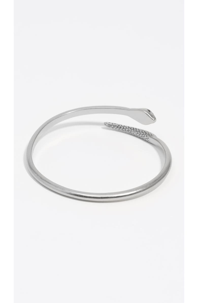 Bimba y Lola Aged Silver Rigid Textured Snake Bracelet, Alternate, color, 