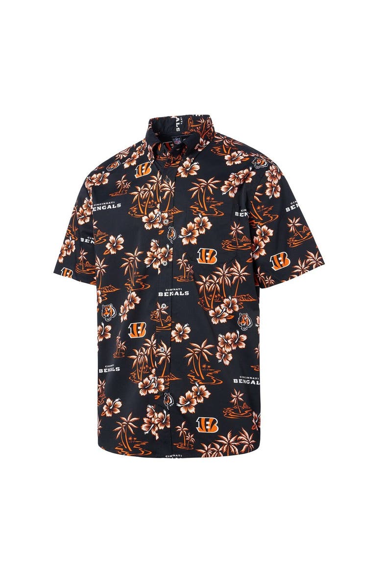 Men's Reyn Spooner Black Cincinnati Bengals Kekai Button-Up Shirt, Alternate, color, Black