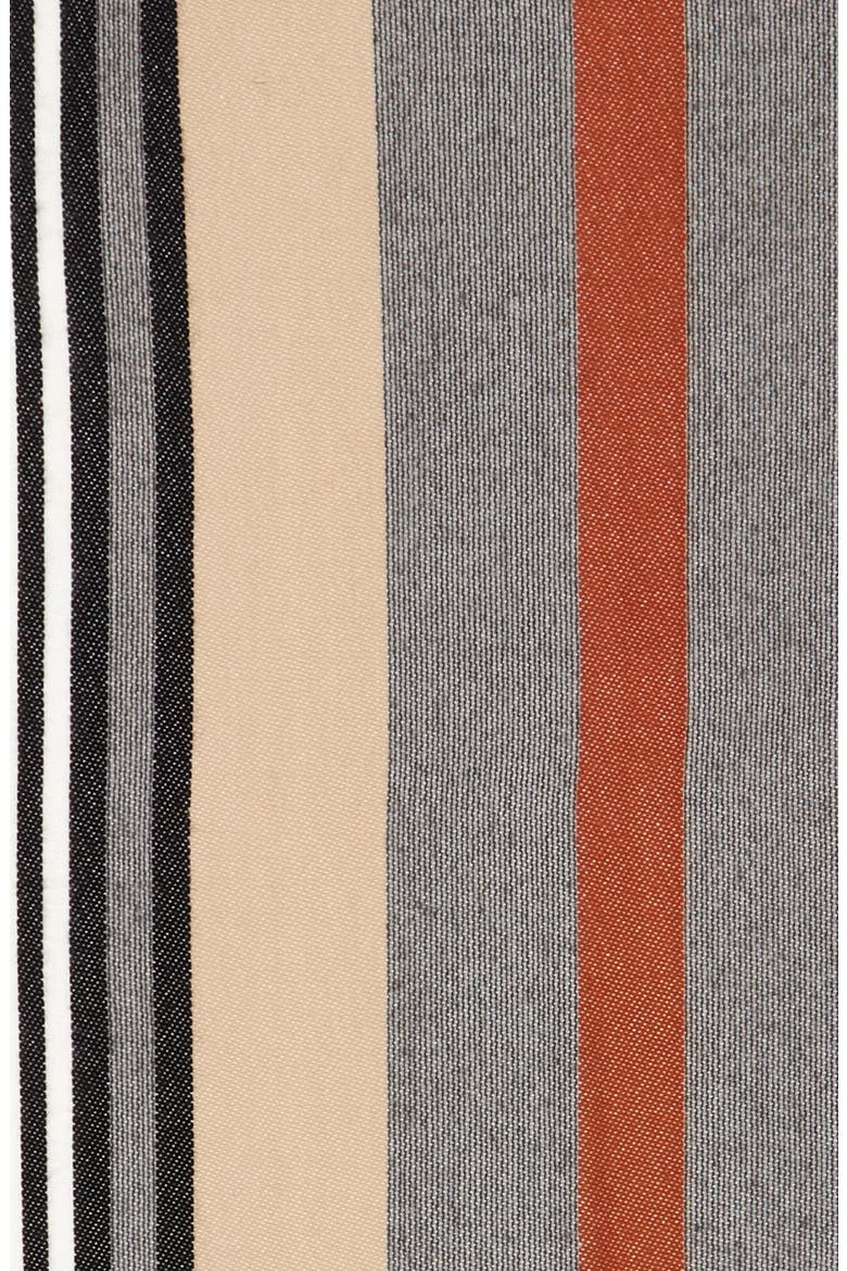Multi Color Stripe Oblong Scarf, Alternate, color, GREY MULTI