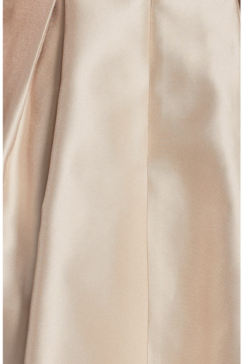 Sleeveless Mikado Fit & Flare Midi Dress, Alternate, color, CHAMPAGNE