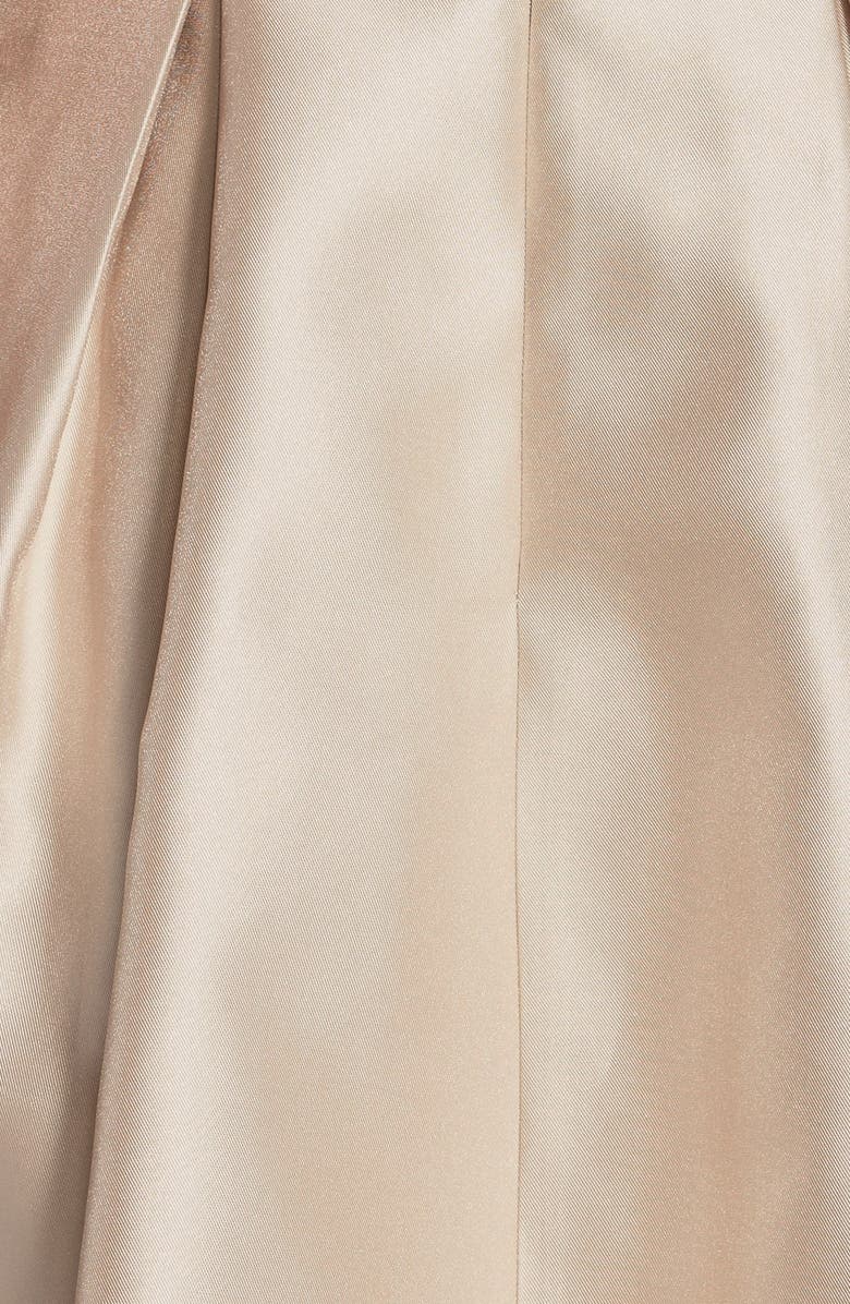 Adrianna Papell Sleeveless Mikado Fit & Flare Midi Dress, Alternate, color, Champagne