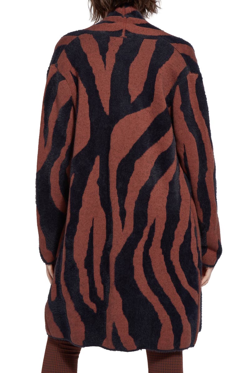 Lysse ́ Precious Animal Jacquard Open Front Sweater Coat, Alternate, color, 