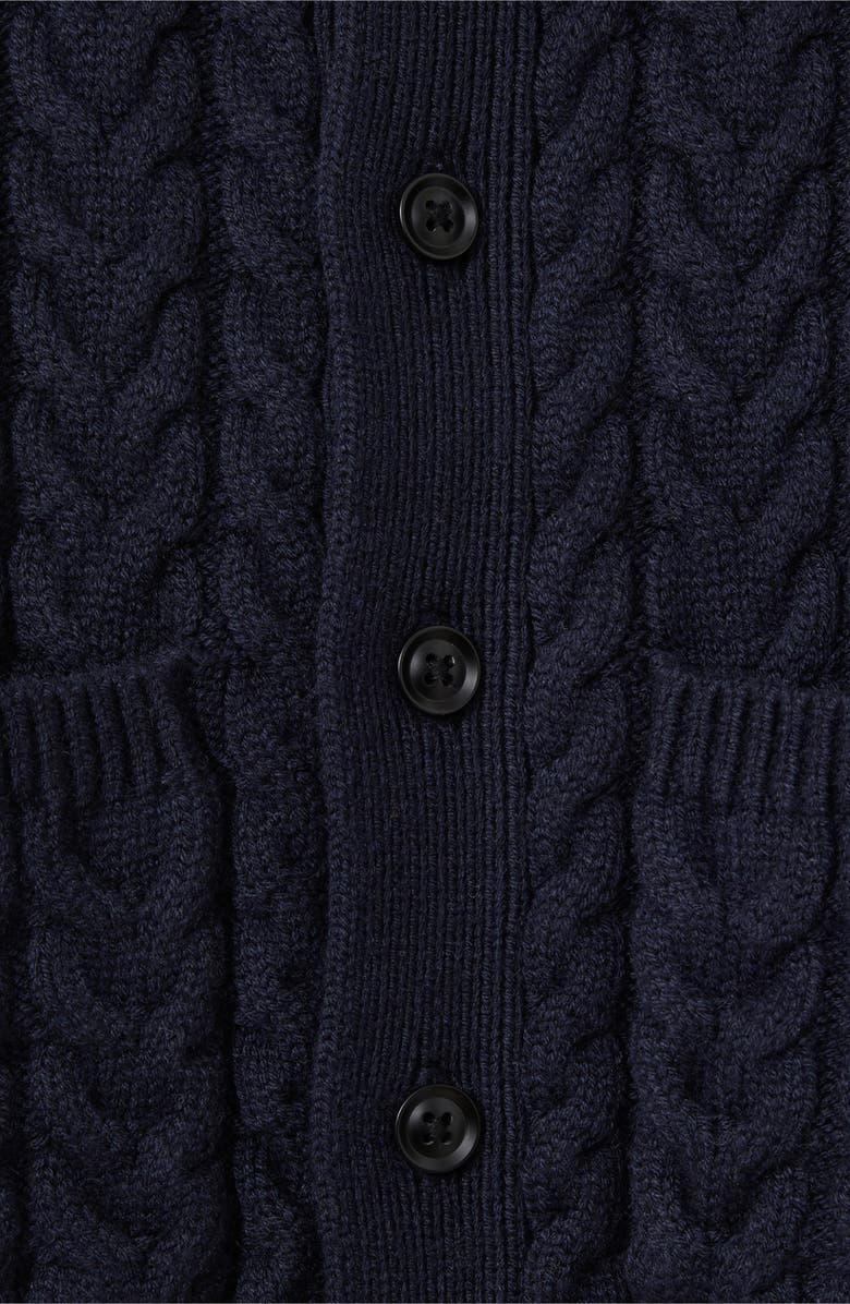 Reiss Kids' Fleet Jr. Cable Knit Cardigan, Alternate, color, 