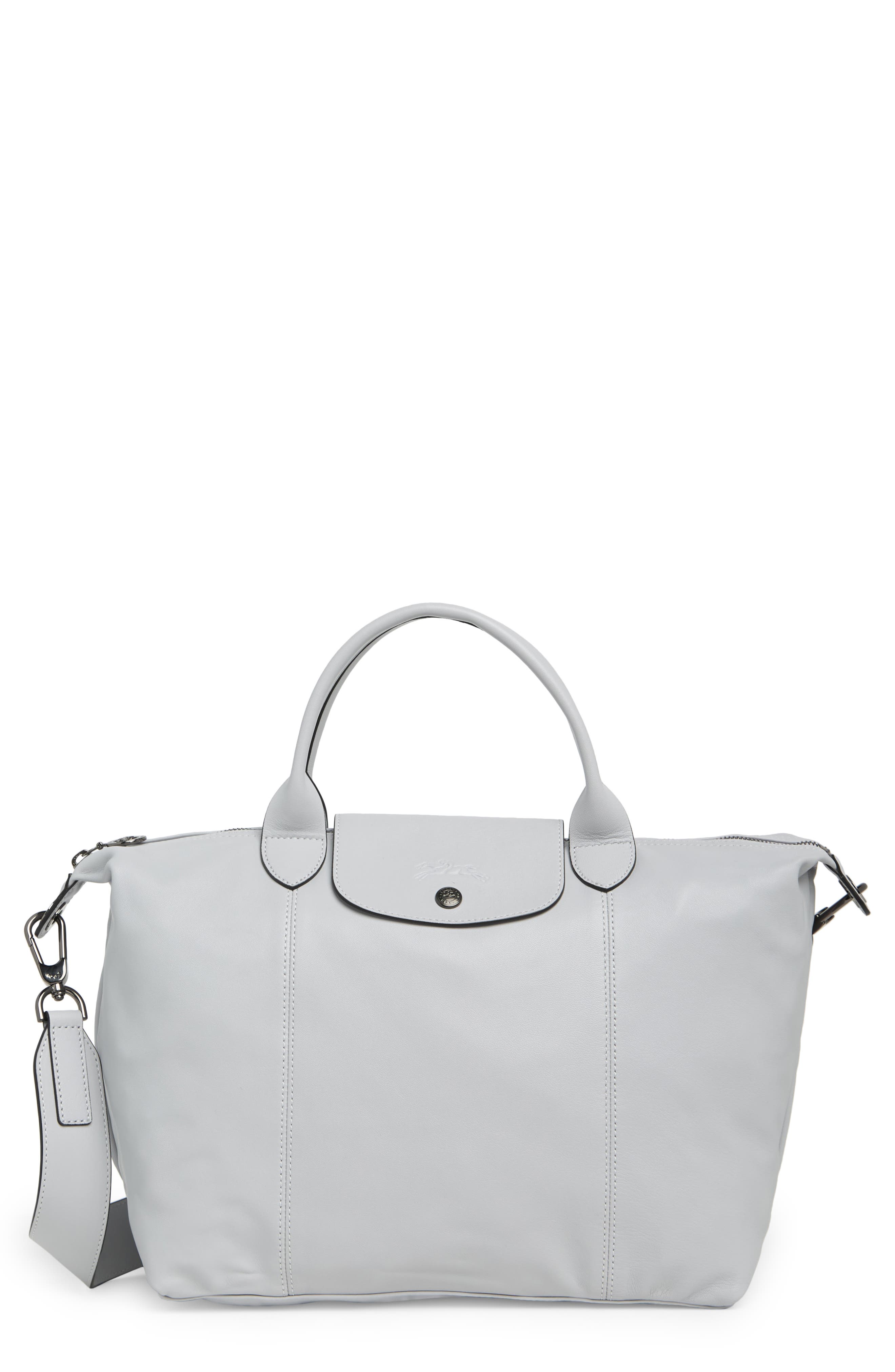 Longchamp Le Pliage Leather Shoulder Bag, Main, color, 
