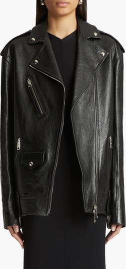 レザージャケット・コート KHAITE 'Hanson' leather biker jacket Khaite Hanson Leather Jacket | Saks Fifth Avenue